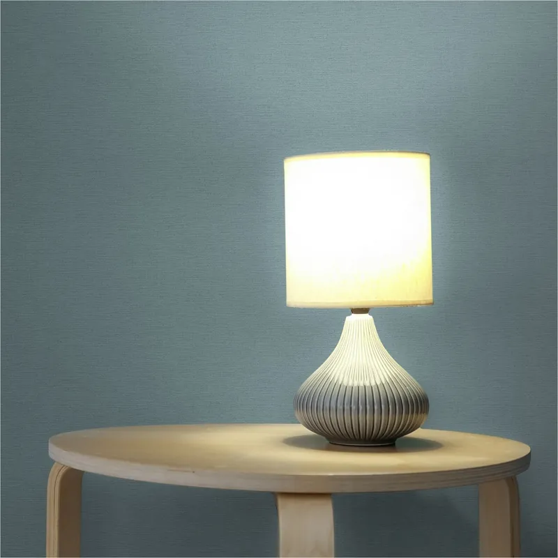 Schneller Versand Tapete einfarbig M1-No.11360 | Vliestapete Textilstruktur | Blau | Wohnzimmer | Schlafzimmer