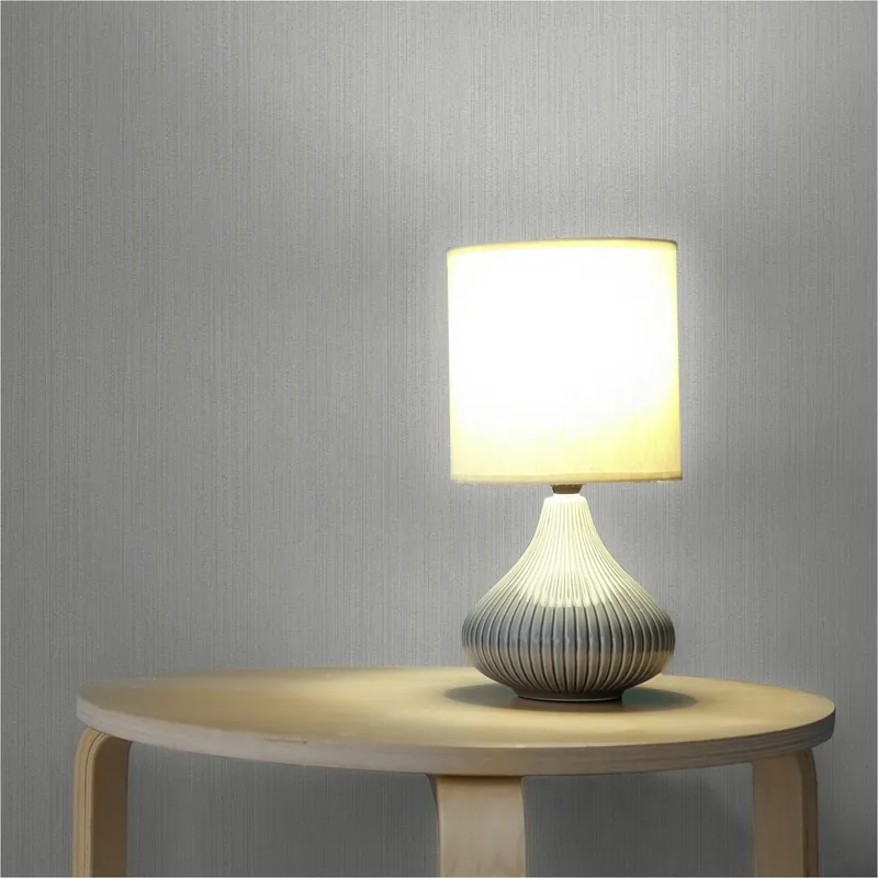 Tapete einfarbig M1-No.12102 | Vliestapete Streifen | Grau | Wohnzimmer | Schlafzimmer | Küche Neue Ware
