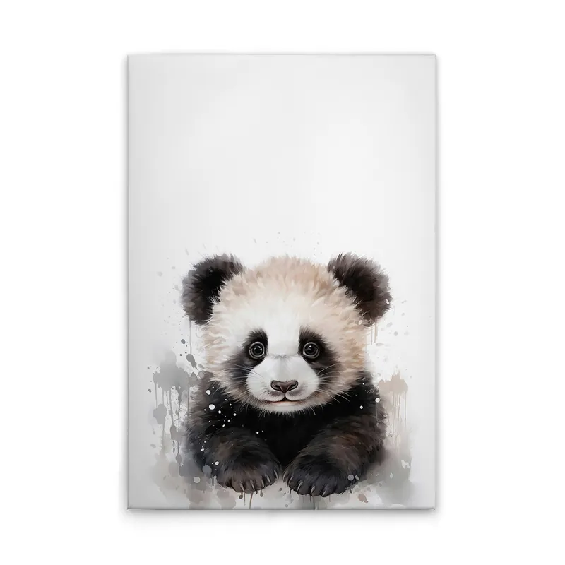 Sichere Zahlung Tadessi Leinwandbild Baby Panda Kinderzimmer - 40 x 60 cm - M1-No.51900 - Keilrahmen in Weiß Schwarz