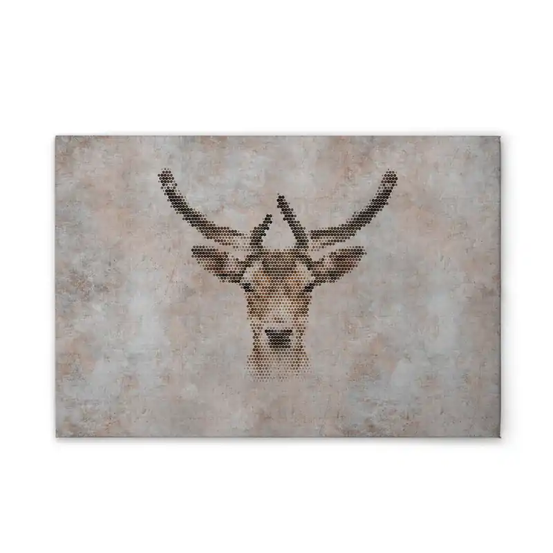 Mega-Angebot Tadessi Leinwandbild Big Three Rentier - 45 x 30 cm - M1-No.50976 - Keilrahmen in Grau Beige