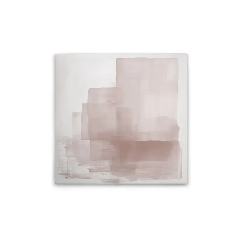 Tadessi Leinwandbild Aquarell Gemälde - 50 x 50 cm - M1-No.52114 - Keilrahmen in Weiß Rosa Bestseller