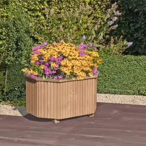 Pflanzkasten Lärche naturbelassen achteckig Saisonangebot