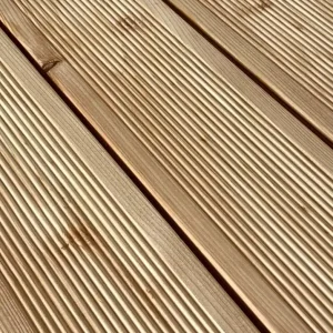 Komplettset Terrassendielen Heimische Lärche mit seitlicher Nut 25x140 mm Expressversand