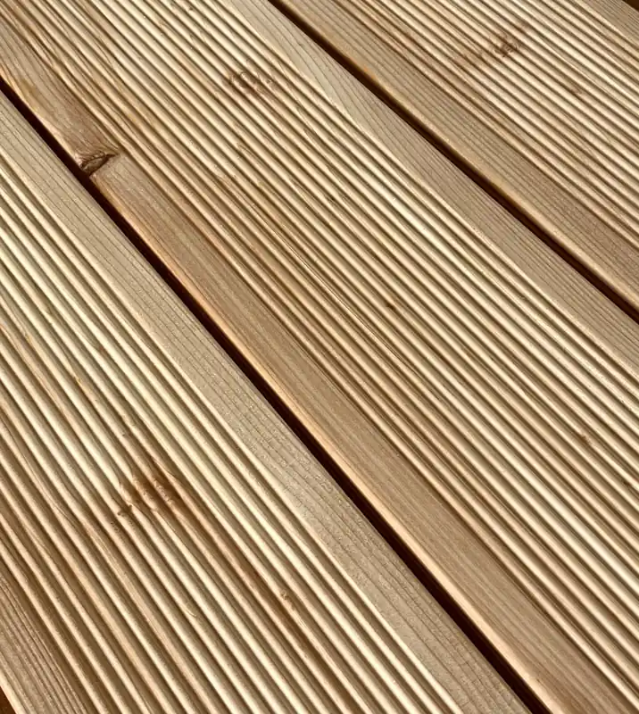 Komplettset Terrassendielen Heimische Lärche mit seitlicher Nut 25x140 mm Expressversand