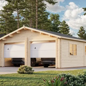 Holzgarage Roger 28,4 m² ISO Sonderangebot