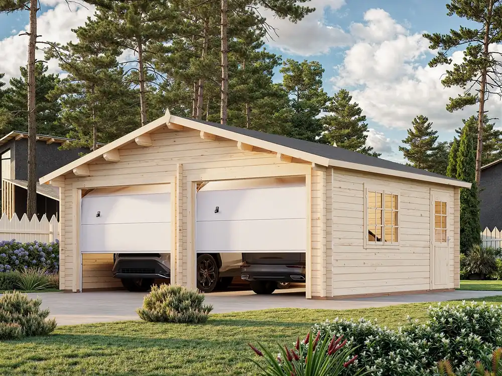 Holzgarage Roger 28,4 m² ISO Sonderangebot