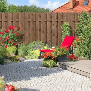 Komplettset Bohlenzaun Boleo / Franz KDI BRAUN 180x180 cm Aktuell