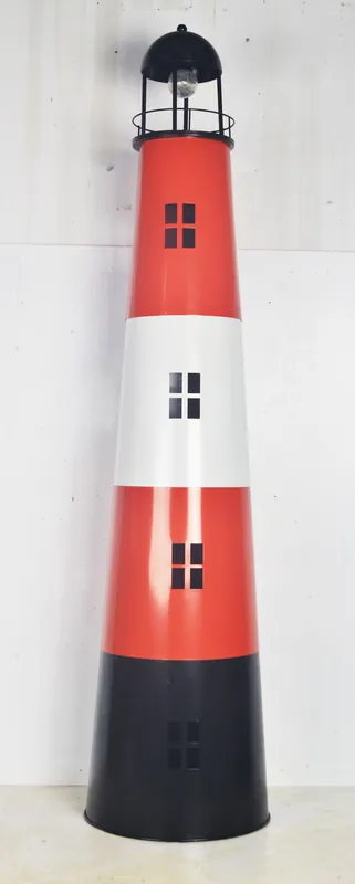 Markenware Solar Leuchtturm Metall - Höhe: 120 oder 150 cm