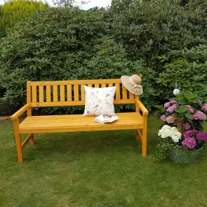 Gartenbank Johanna 3-Sitzer, honigbraun Direkt Vom Hersteller