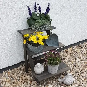 Meistverkauft Blumentreppe klein, grau