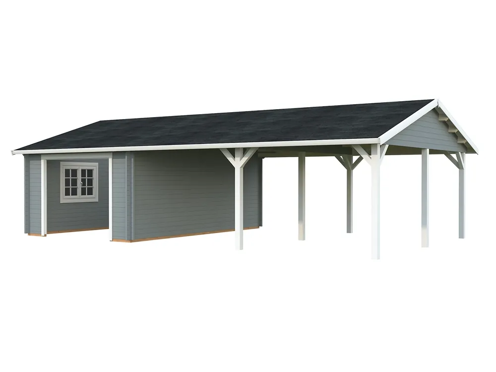 Holzgarage Roger 19,0+33,2 m² ISO Nur Für Kurze Zeit