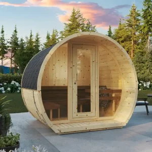 Nur Für Kurze Zeit Fasssauna Susi 200 - aus nordischer Fichte oder Thermo-Holz