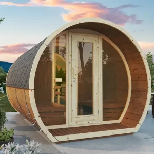 Fasssauna Susi 400 - aus nordischer Fichte oder Thermo-Holz Begrenztes Angebot