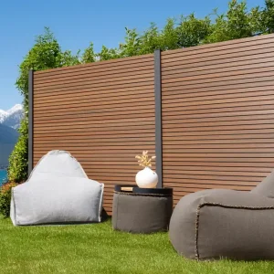 BPC Steckzaun Shadowline ca. 180x180 cm Co-Extrudiert | V-Line Schnäppchen