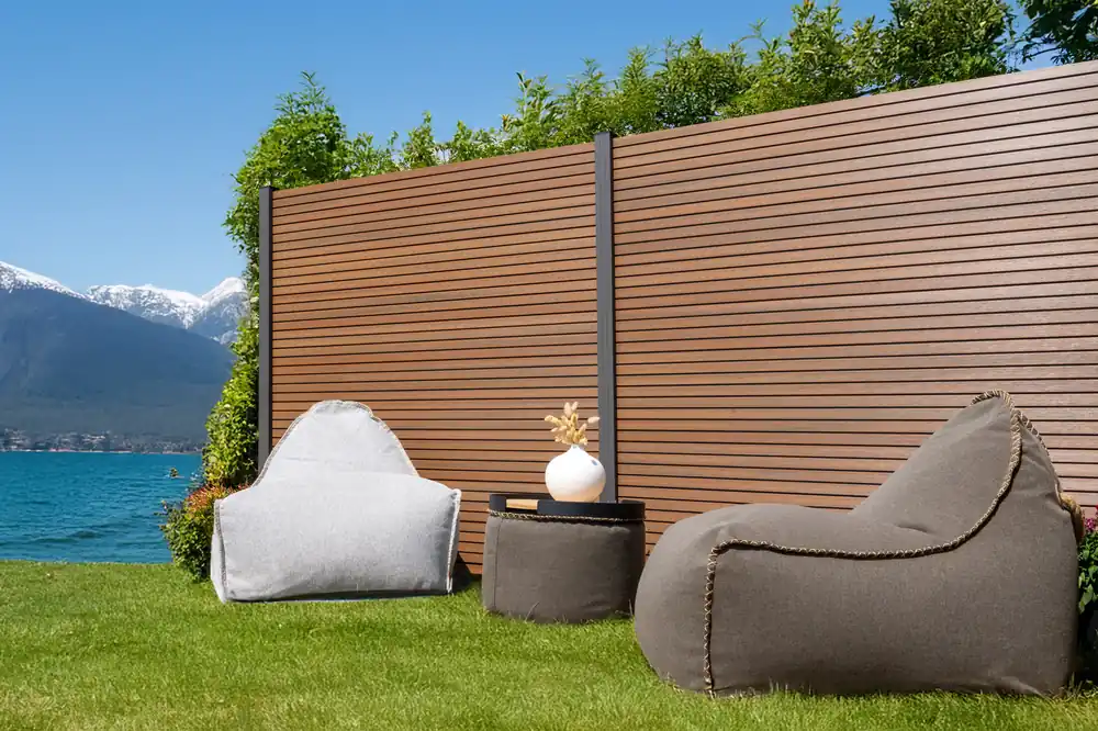 BPC Steckzaun Shadowline ca. 180x180 cm Co-Extrudiert | V-Line Schnäppchen