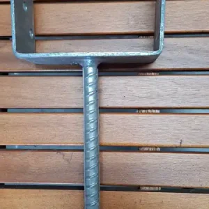 Echt U-Pfostenlasche 141 mm Pfostenträger verzinkt Sonderposten