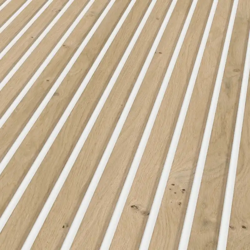 ter Hürne Dekorpaneel UniqueDesign Linear Edition Eiche sand - kristallweiß 400 Matt-Lackiert 2.600mm Sichere Zahlung